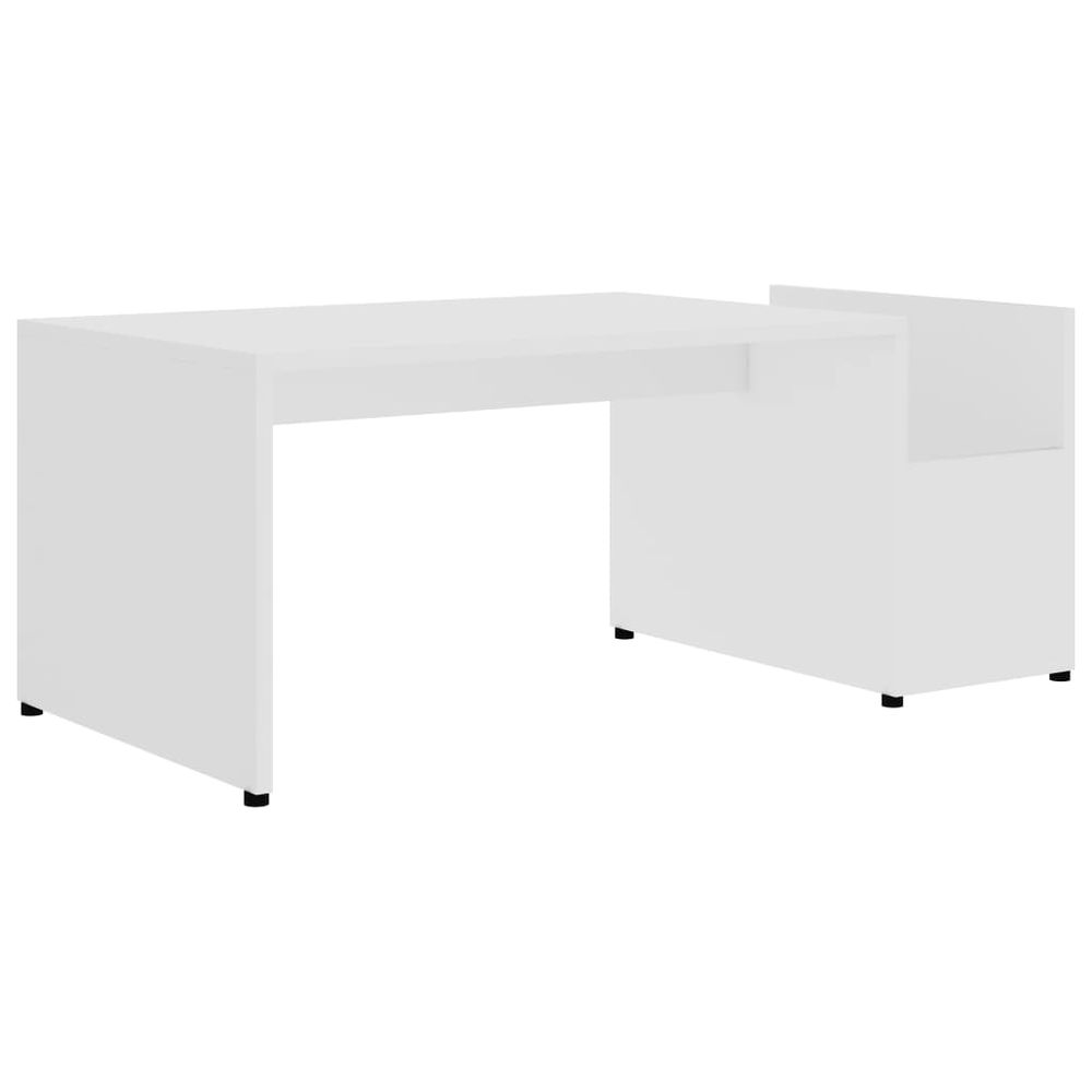 Vidaxl Konferenčný stolík biely 90x45x35 cm drevotrieska